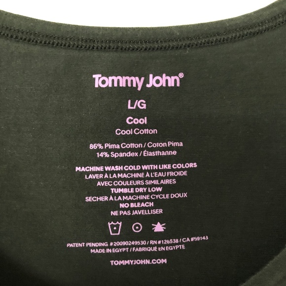 Tommy John Cool Cotton Tank Stay-Tucked Undershirt - Picture 2 of 3